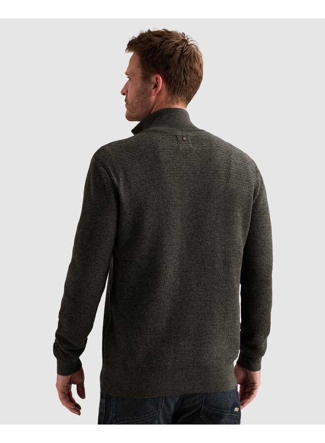 PKW2610301 9067 PME Legend Half zip collar cotton mouline (organic) Jet Black