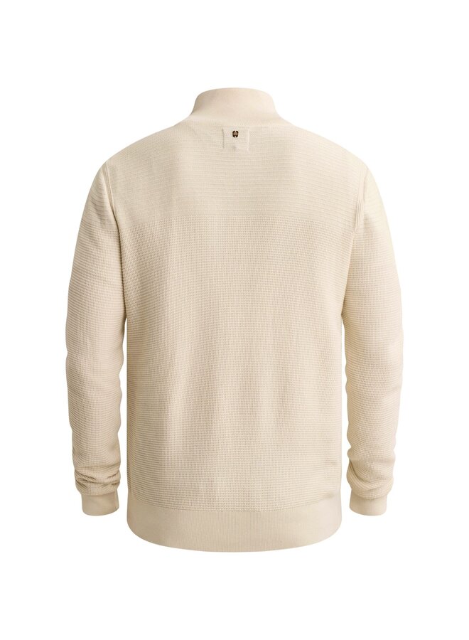 PKW2610301 7013 PME Legend Half zip collar cotton mouline (organic) Bone White