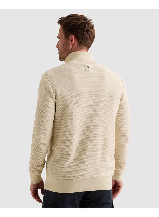 PKW2610301 7013 PME Legend Half zip collar cotton mouline (organic) Bone White