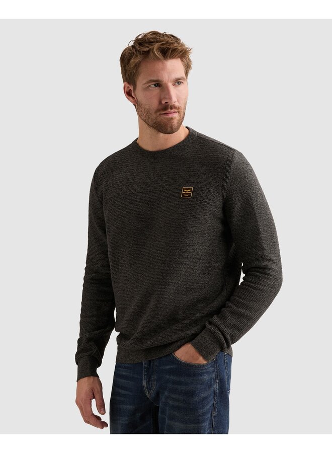 PKW2610300 9067 PME Legend R-neck cotton mouline Jet Black