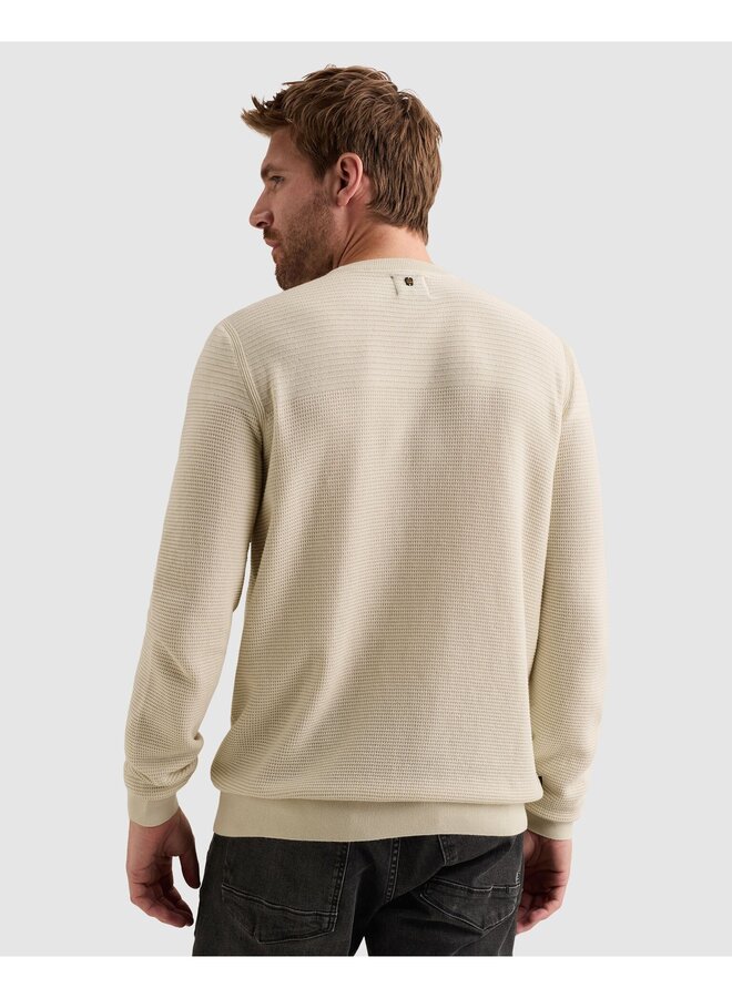 PKW2610300 7013 PME Legend R-neck cotton mouline Bone White