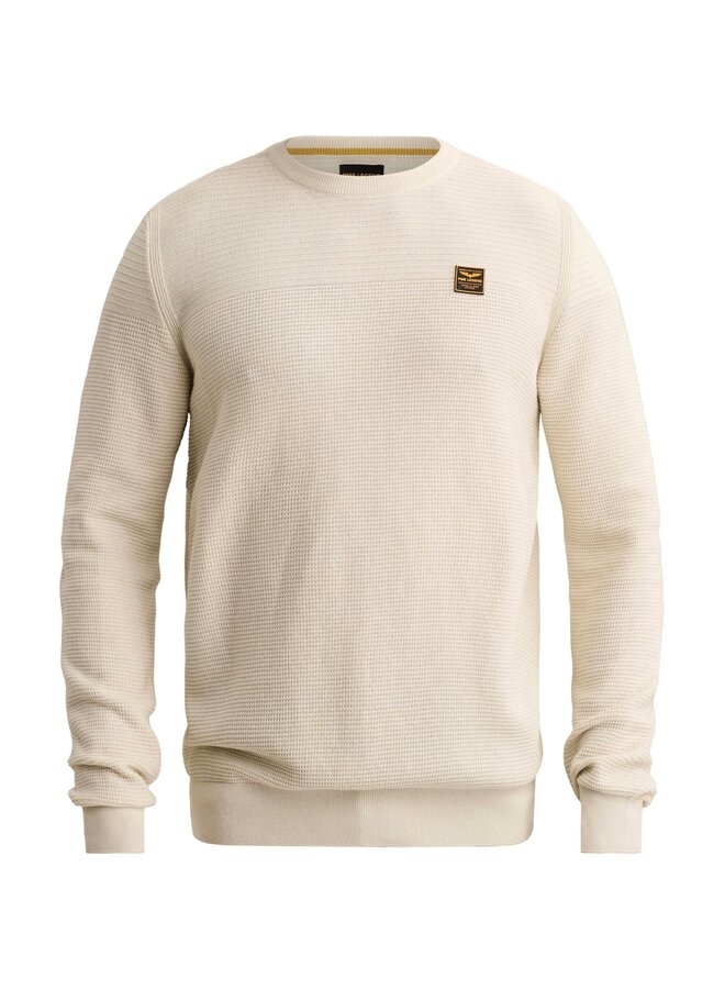 PKW2610300 7013 PME Legend R-neck cotton mouline Bone White