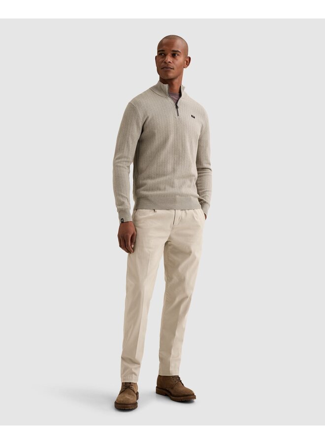 VKW2610344 9104 Vanguard Half zip collar gentleman's deal cotton modal Mourning Dove