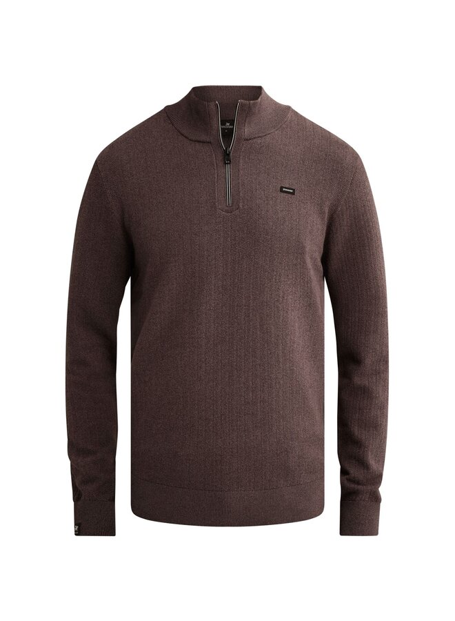 VKW2610344 4323 Vanguard Half zip collar gentleman's deal cotton modal Moonscape