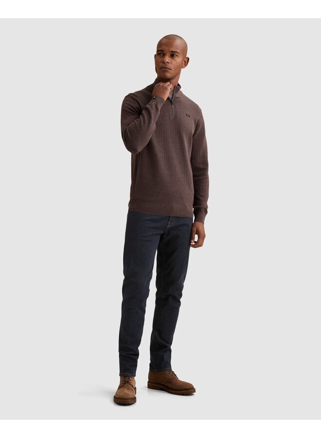 VKW2610344 4323 Vanguard Half zip collar gentleman's deal cotton modal Moonscape