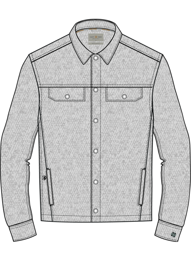 CSI2610255 9024 Cast Iron Long sleeve shirt Brushed Wool Look Lunar Rock