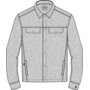 CSI2610255 9024 Cast Iron Long sleeve shirt Brushed Wool Look Lunar Rock