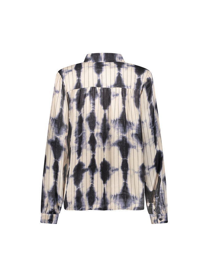 63902-20 685 Geisha blouse dark blue/ecru