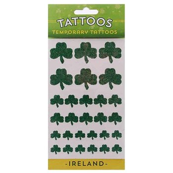 TATTOOS - TEMPORARY MULTI SHAMROCK GLITTER TATTOOS