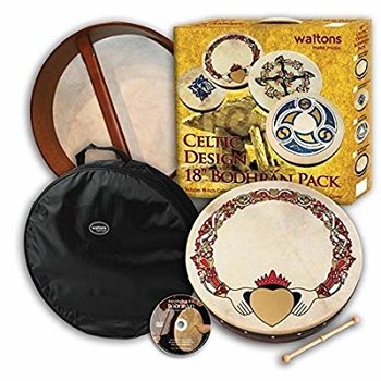 WALTONS - 18" CLADDAGH BODHRAN PACK