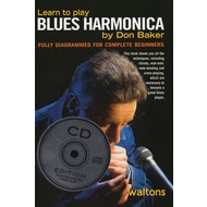 DON BAKER - LEARN TO PLAY BLUES HARMONICA (BOOK & CD)...
