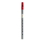 WALTONS NICKEL D TIN WHISTLE - RED COLOURED MOUTHPIECE