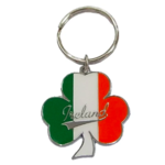 IRELAND TRICOLOUR SHAMROCK - KEYRING...i)