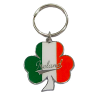 IRELAND TRICOLOUR SHAMROCK - KEYRING...i)