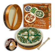 WALTONS - 12" GAELIC CROSS BODHRAN PACK.. i)