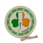 WALTONS - 8" SHAMROCK TRICOLOUR DESIGN BODHRAN