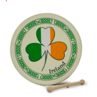 WALTONS - 8" SHAMROCK TRICOLOUR DESIGN BODHRAN