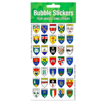 32 COUNTIES OF IRELAND - ( BUBBLE STICKERS)