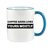COFFEE SAVES LIVES YOURS MOSTLY MUG - FUNNY NOVELTY MUGS - IRISH NOVELTY MUGS