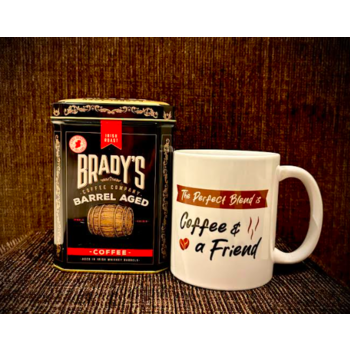 FUNNY NOVELTY MUG & BRADY'S BARREL AGED GROUND IRISH WHISHEY 227g GROUND COFFEE