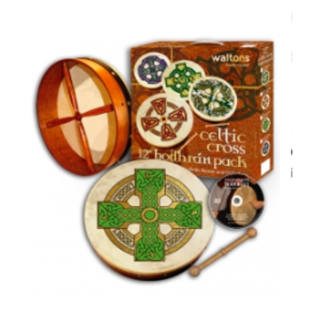 WALTONS - 12" CLOGHAN CROSS IRISH BODHRAN
