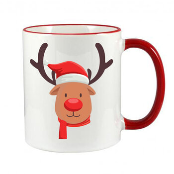 RUDOLPH CHRISTMAS MUG - NOVELTY CHRISTMAS MUG