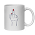 PAINTED MIDDLE FINGER MUG - FUNNY NOVELTY MUGS - IRISH NOVELTY MUGS
