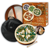 WALTONS - 15" GAELIC CROSS BODHRAN PACK