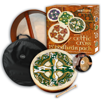 WALTONS - 15" GAELIC CROSS IRISH BODHRAN