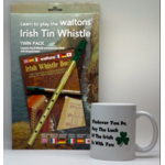 IRISH GIFT IDEAS - WALTONS IRISH TIN WHISTLE PACK & IRISH NOVELTY MUG