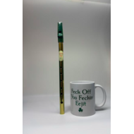 IRISH GIFT SET - IRISH TIN WHISTLE & IRISH NOVELTY MUG