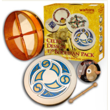 IRISH GIFT SET - 12" TRINITY BODHRAN