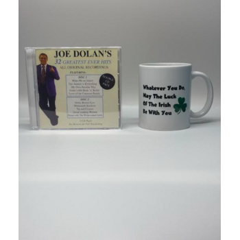 IRISH GIFT IDEAS - JOE DOLAN 32 GREATEST EVER HITS (2 CD SET) &  IRISH NOVELTY MUG