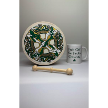 8" IRISH CELTIC CROSS BODHRAN & IRISH NOVELTY MUG