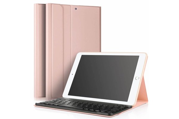 iPadspullekes.nl iPad Pro 10.5 hoes met afneembaar toetsenbord roze