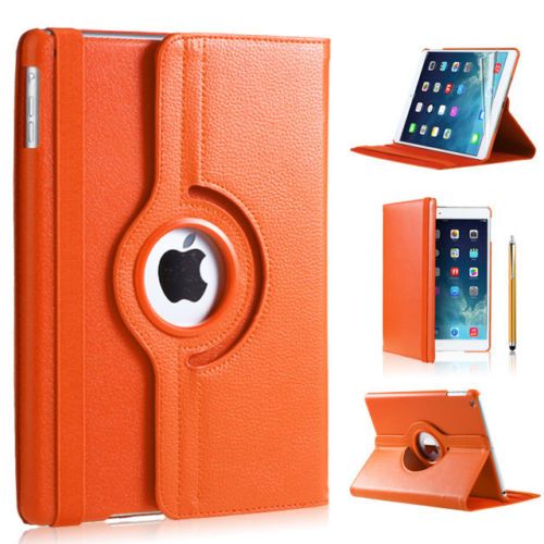 iPad Air 2 hoes 360 graden oranje leer