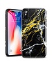 ESR iPhone X hoes Marmer zwart goud zacht TPU