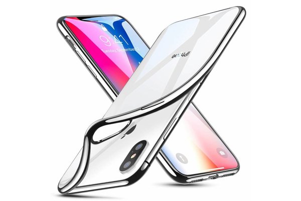 ESR iPhone X hoesje ultradun galvanische Zilver zijkant zacht TPU