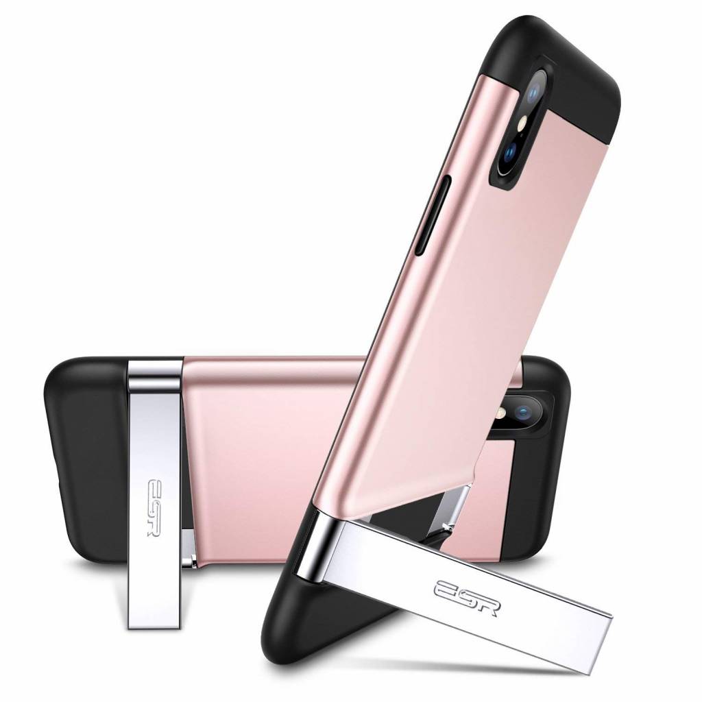 iPhone 8 Plus robuuste hoes met standaard roze Nu! iPadspullekes
