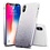 ESR iPhone X hoes zilver naar zwarte glitters chique design zacht TPU