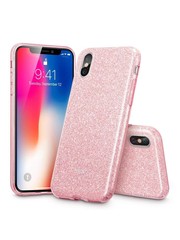 ESR iPhone 8 hoes roze glitters chique design zacht TPU