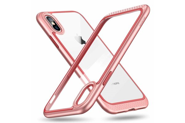 ESR iPhone 7 bumper met transparant achterkant roze goud