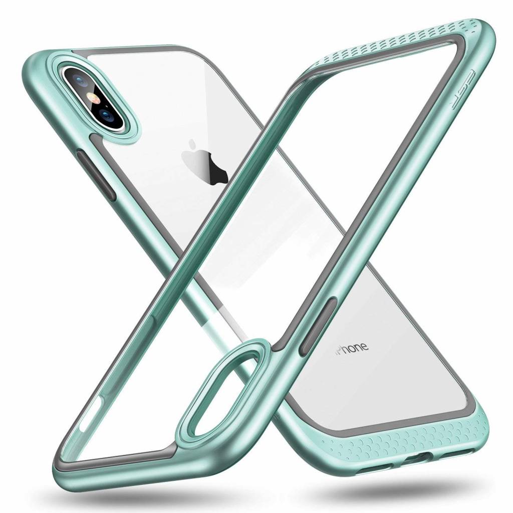 Vergelding delen te binden iPhone 7 Plus bumper met transparant achterkant mintgroen - iPadspullekes
