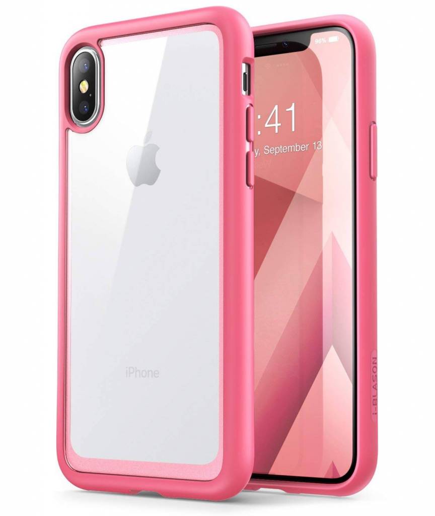 kust Verplaatsing Vreemdeling I-Blason iPhone X Bumper Case roze - Gratis Verzending - iPadspullekes