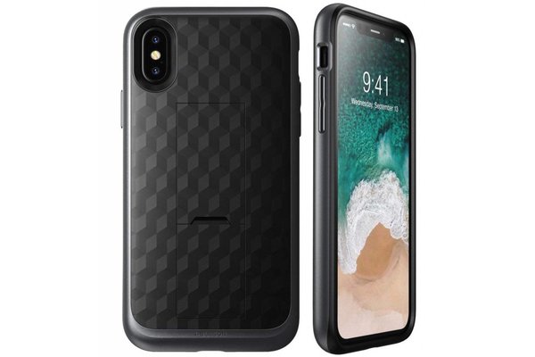 i-Blason iPhone X hoes extra bescherming met holster Zwart