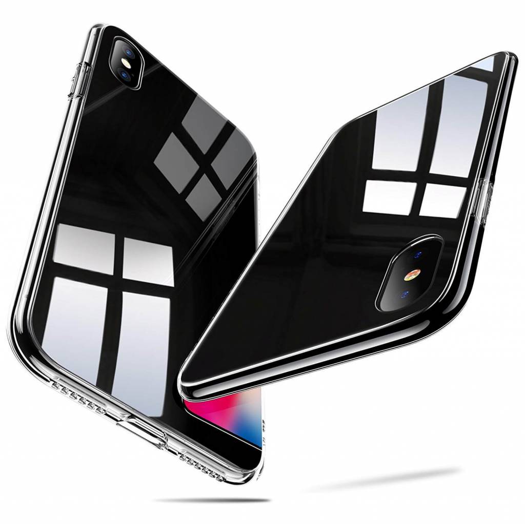 kloon goud Site lijn iPhone XS hoes met zwarte glazen achterkant online kopen? - iPadspullekes