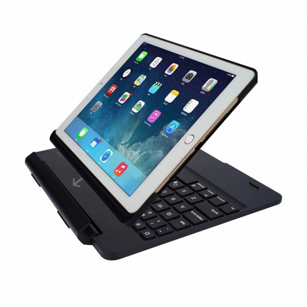 Hoogland het formulier computer iPad Air 2 toetsenbord met afneembare case zwart - Gratis Verzending -  iPadspullekes