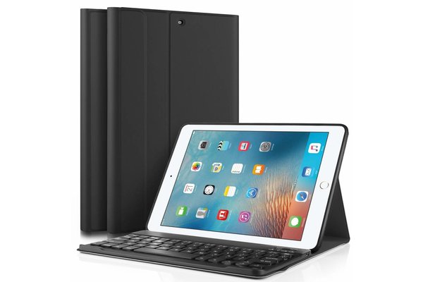 iPadspullekes.nl iPad Mini 5 hoes met afneembaar toetsenbord zwart