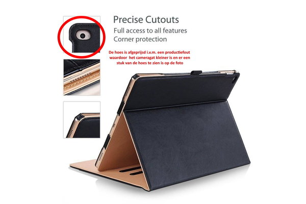 iPadspullekes.nl iPad hoes Pro 10,5 luxe leer bruin zwart
