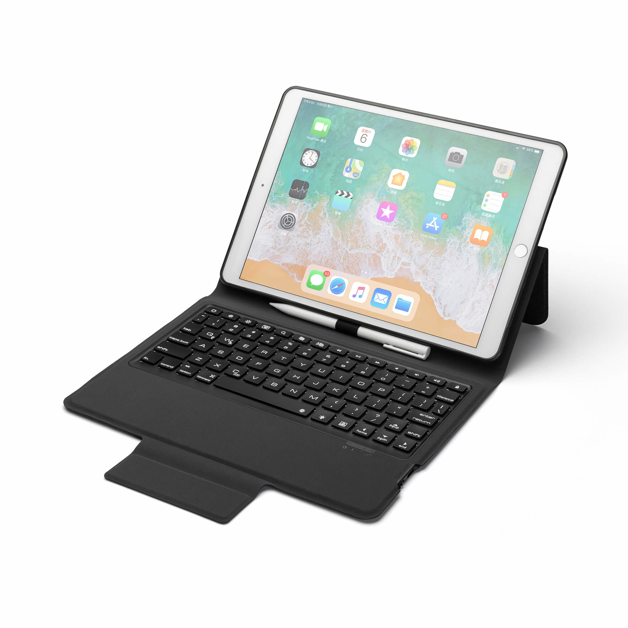 Mogelijk schouder Geleend iPad Air 2019 toetsenbord Smart Folio Zwart ✓Superdun & licht -  iPadspullekes